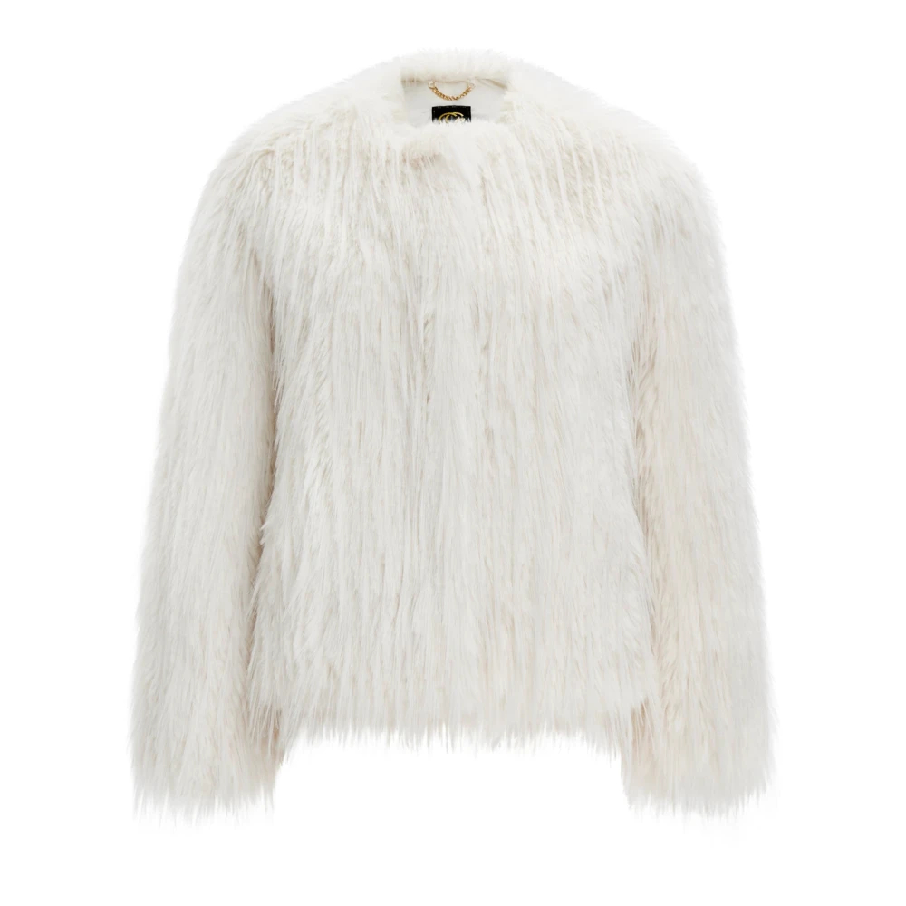 Cesare Gaspari Damen Weiß - Winter Faux Fur Jacke - Jackets - L
