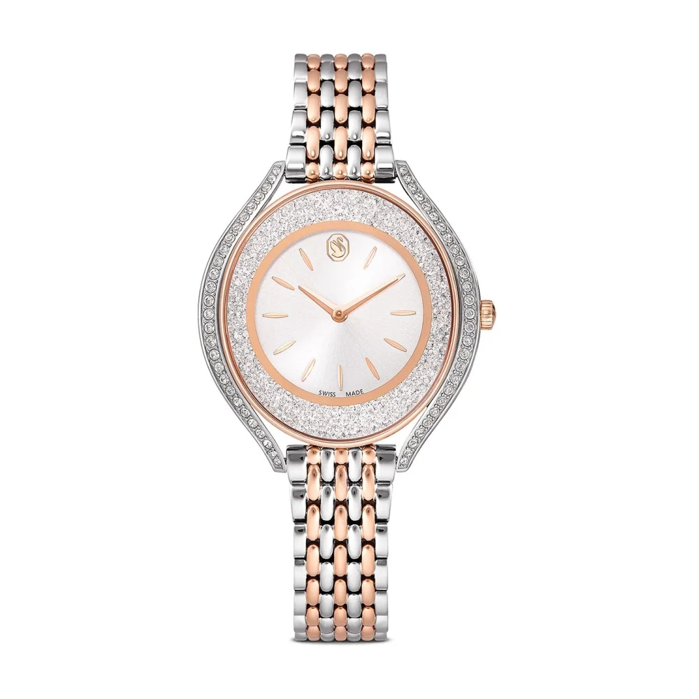 Swarovski Crystalline Aura Uhr, Schweizer Produktion, Metallarmband, Metallmix Roséfarben - Bild 4