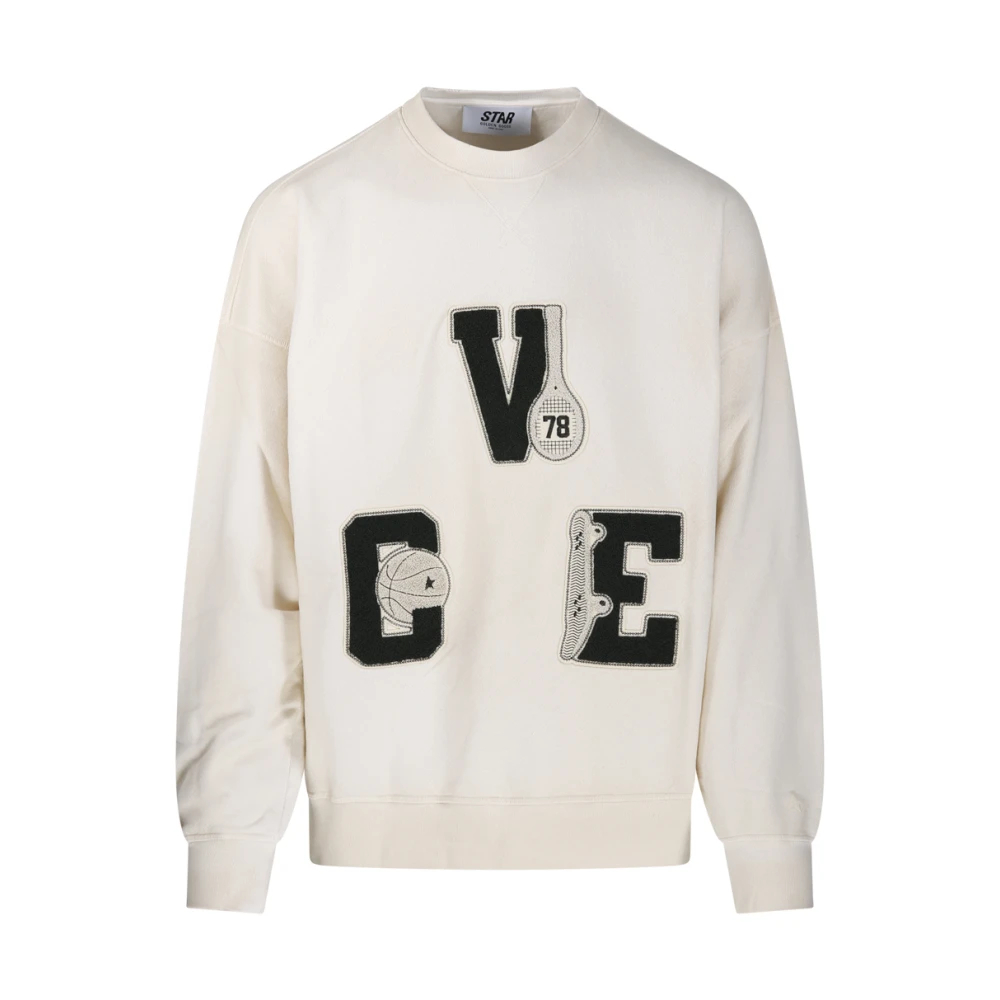 Golden Goose Herren Beige - Star Boxy Crewneck Sweatshirt - Sweatshirts & Hoodies - Xl