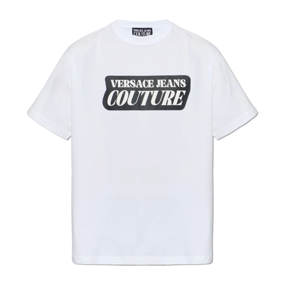Versace Jeans Couture Herren Weiß - Logo Print T-Shirt - Tops - L