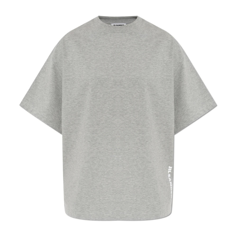 Jil Sander Damen Grau - Logo Print T-Shirt - Tops - L