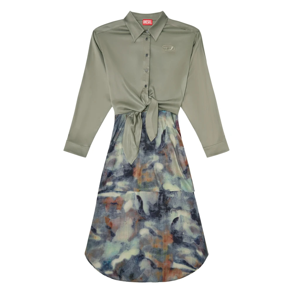 Diesel Damen Multicolor - D-Elta Satin-Midikleid - Dresses - Mehrfarbig - Xs