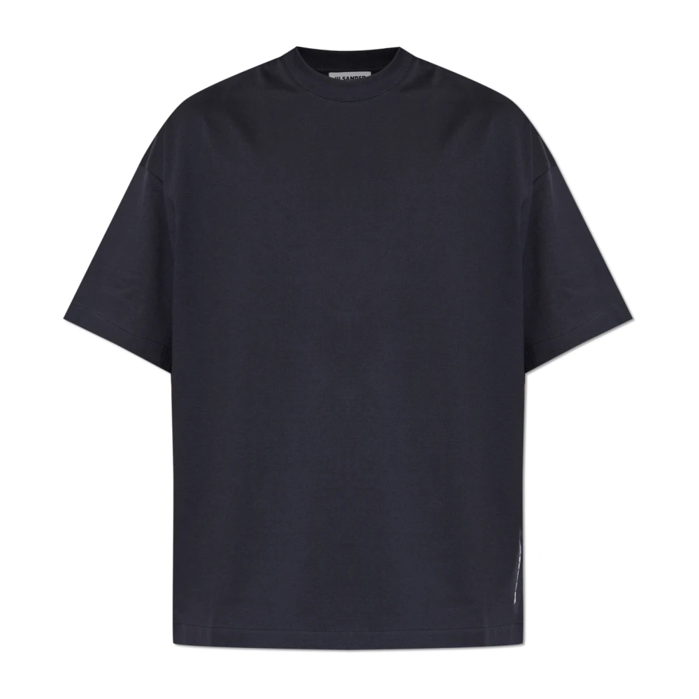 Jil Sander Herren Blau - Logo Print T-Shirt - Tops - Xl