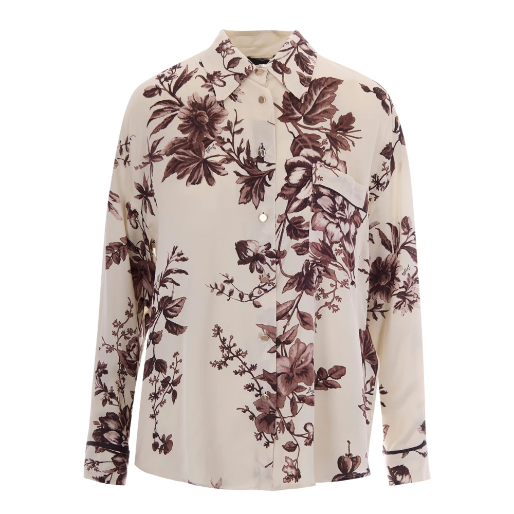 Liu Jo Damen Multicolor - Bedrucktes Satinhemd - Blouses & Shirts - Mehrfarbig -Xs