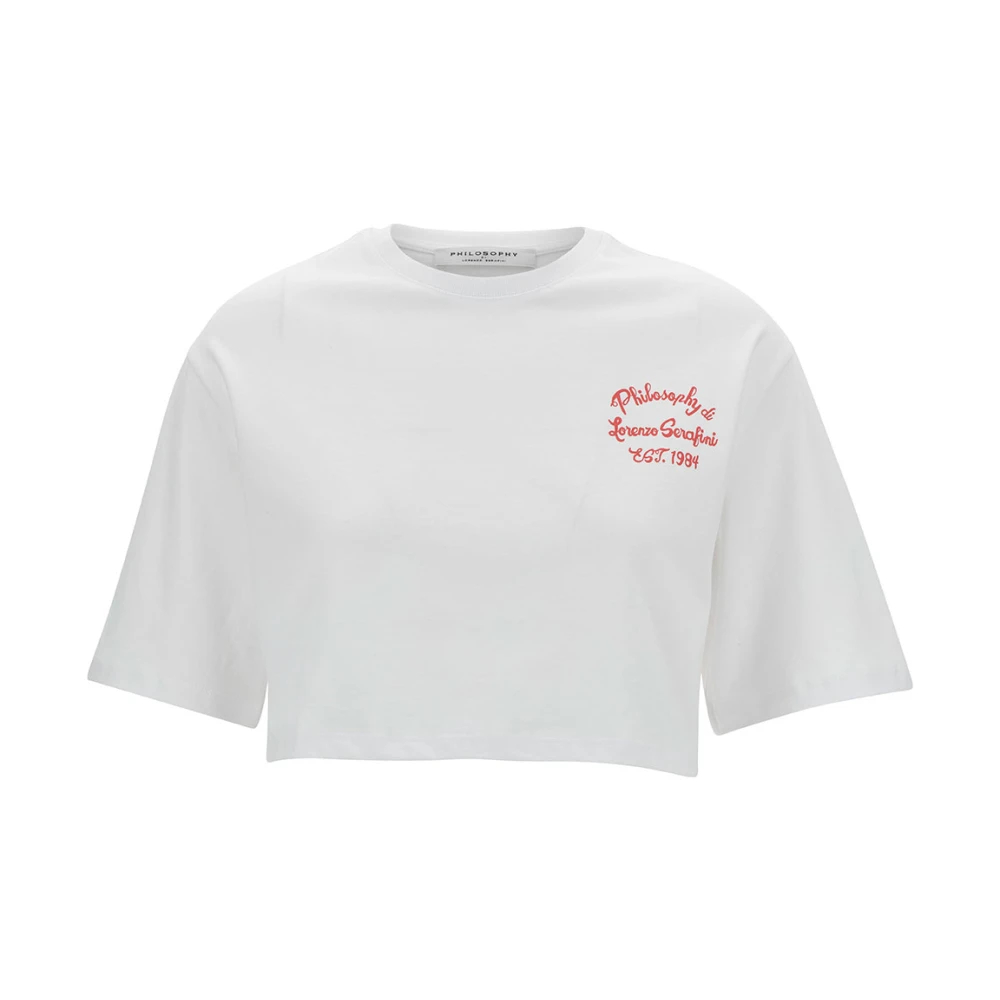 Philosophy Di Lorenzo Serafini Damen Weiß - Logo Print Es T-Shirt - Tops - Xs