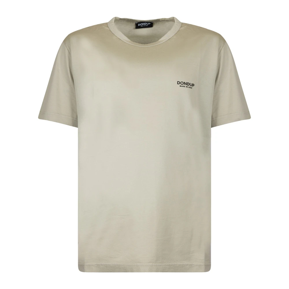 Dondup Herren Beige - Logo Besticktes Crew Neck T-Shirt - Tops - 2XL