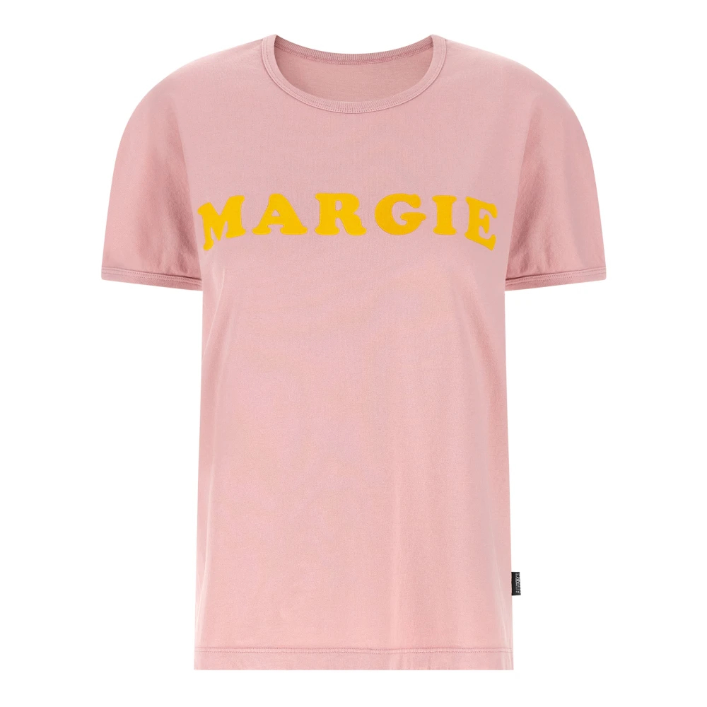 Mm6 Maison Margiela Damen Rosa - Vintage Jersey T-Shirt - Tops - M