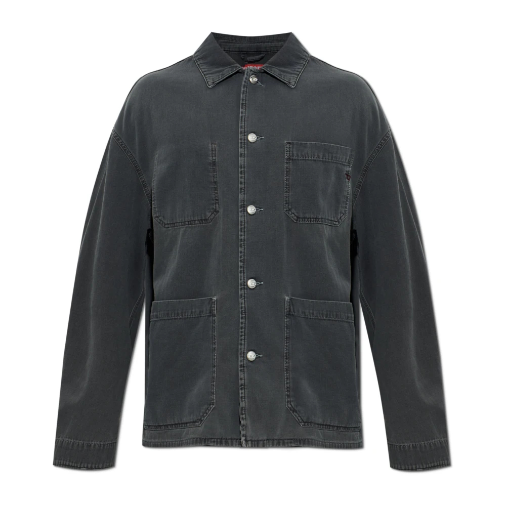 Diesel - D-Stack-U Jacke - Jackets - Unisex - Grau - 2XL