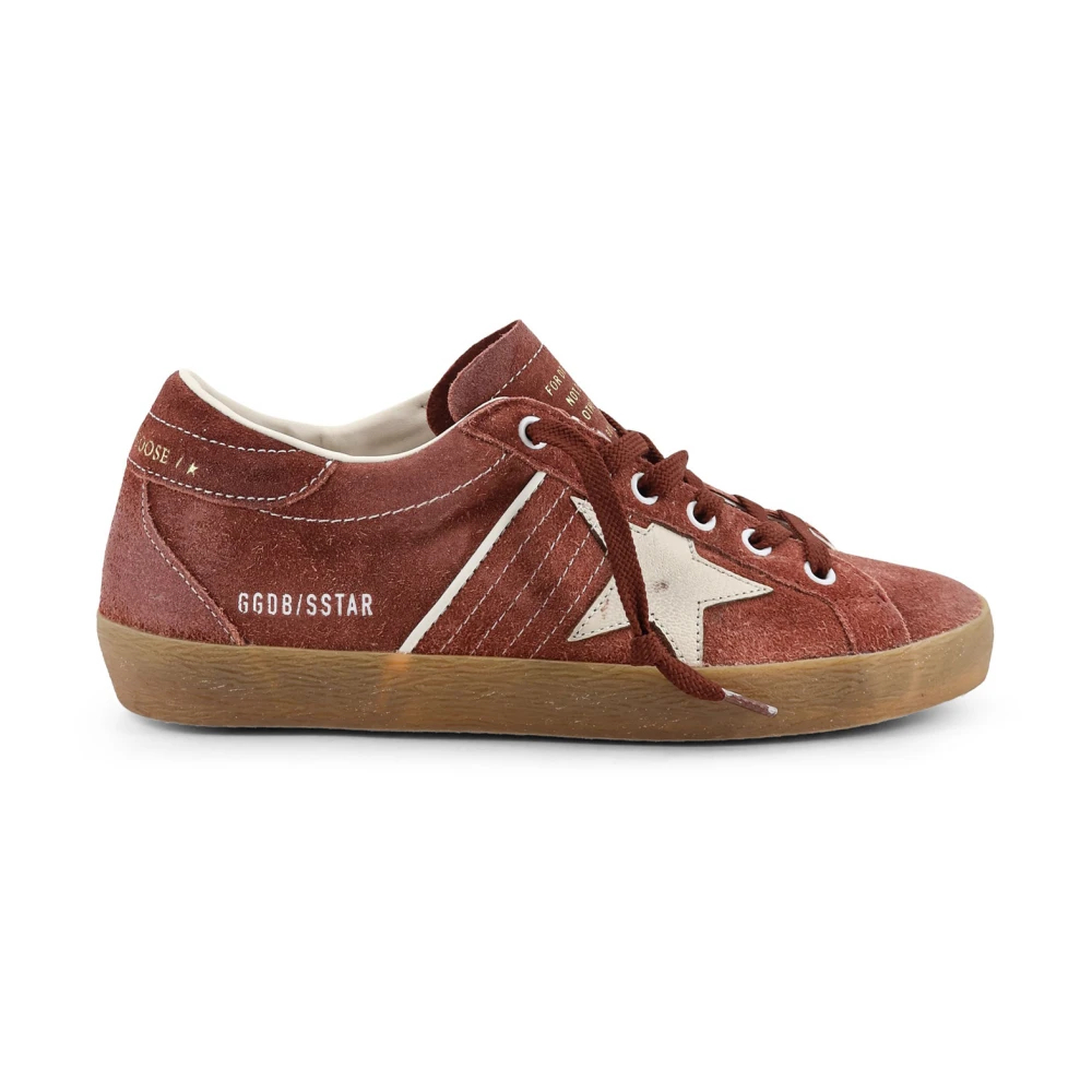 Golden Goose Damen Rot - Super-Star Suede Sneaker - Shoes - 37 Eu