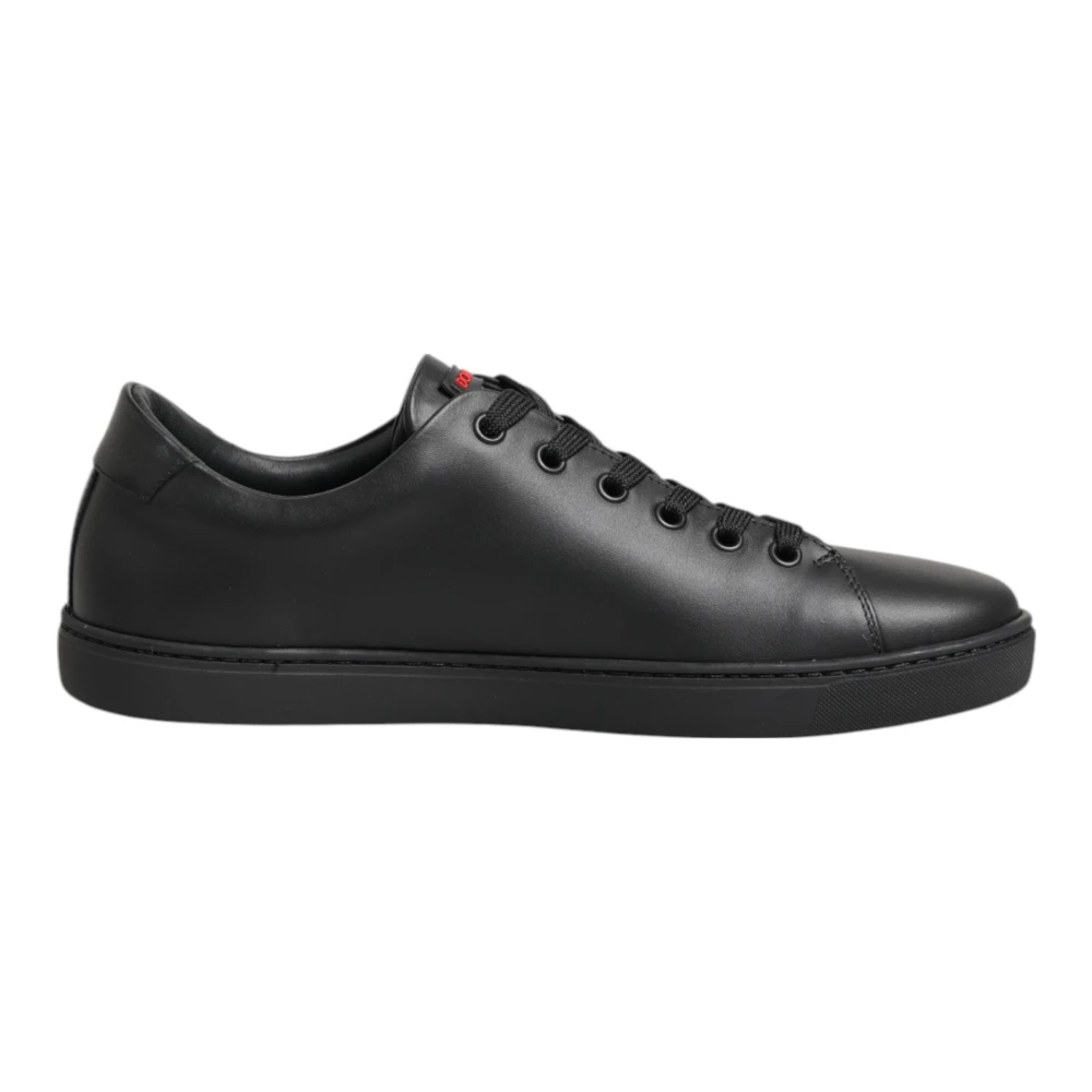 Dolce & Gabbana Herren Schwarz - Crystal Heart Low Top Sneakers - Shoes - K -36 Eu
