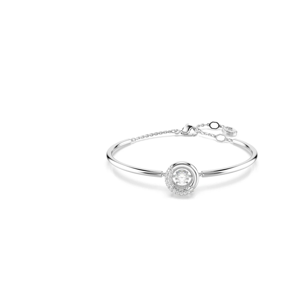 Swarovski Dextera Armreif, Rundschliff, Rhodiniert Weiß - Bild 7