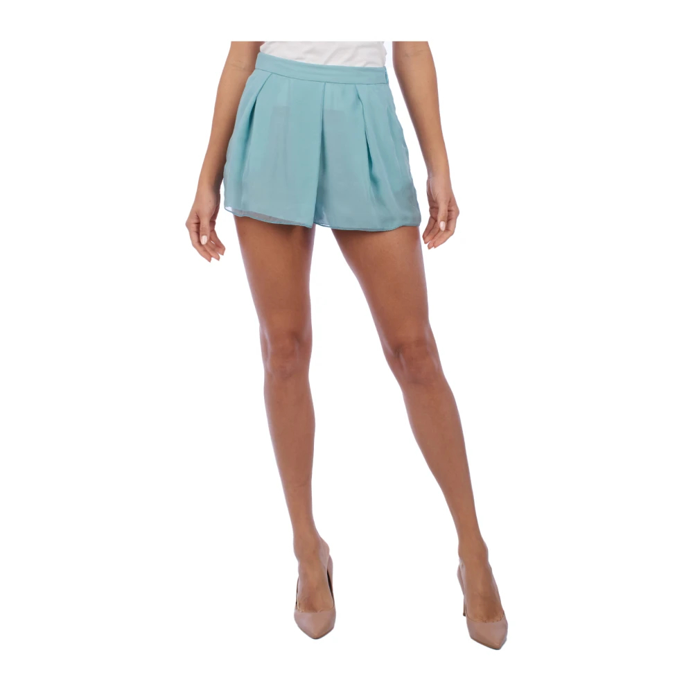 Emporio Armani Damen Blau - Flowy Sophisticated Casual Shorts - Shorts - 2XL
