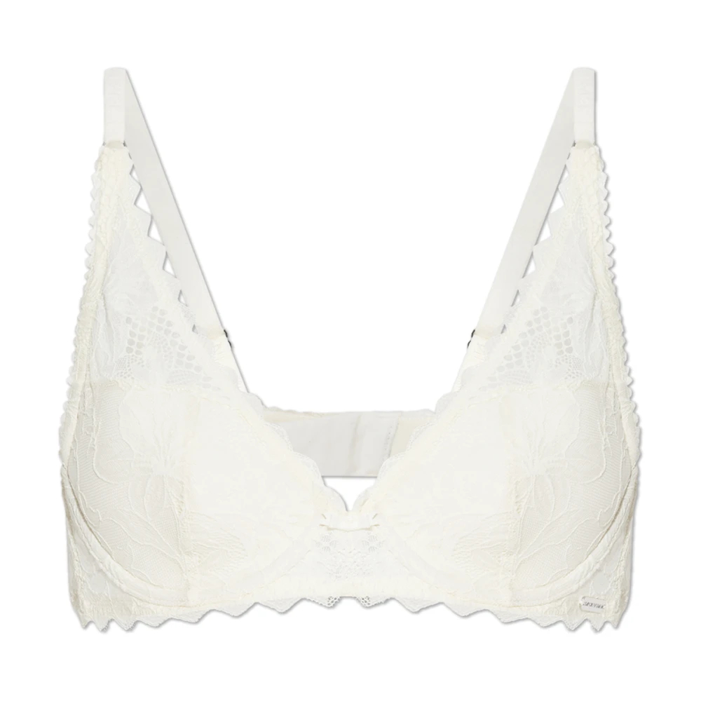 Emporio Armani Damen Weiß - Eternal Lace Balconette-Bh Mit Polsterung - Underwear - 80C Eu
