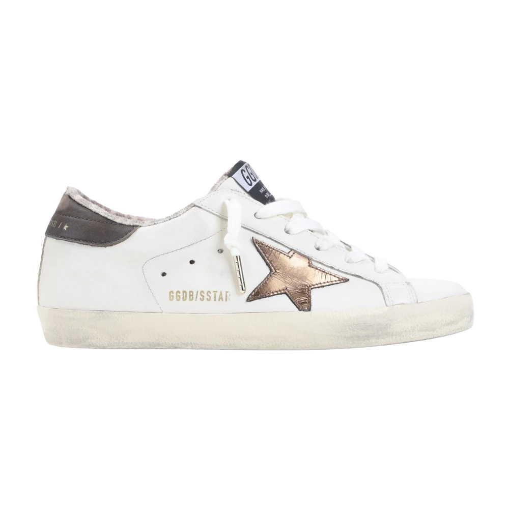 Golden Goose Damen Weiß Sneakers Aus Bedrucktem Leder Mit Stern-Applikation - Bild 5