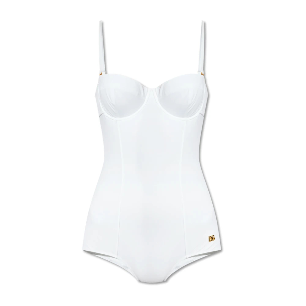 Dolce & Gabbana Damen Weiß - Balconette Einteiliger Badeanzug - Swimwear - Xl