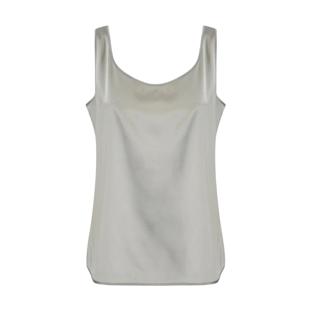 Max Mara Damen Grau - Elegantes Seidentop Pan - Tops - S