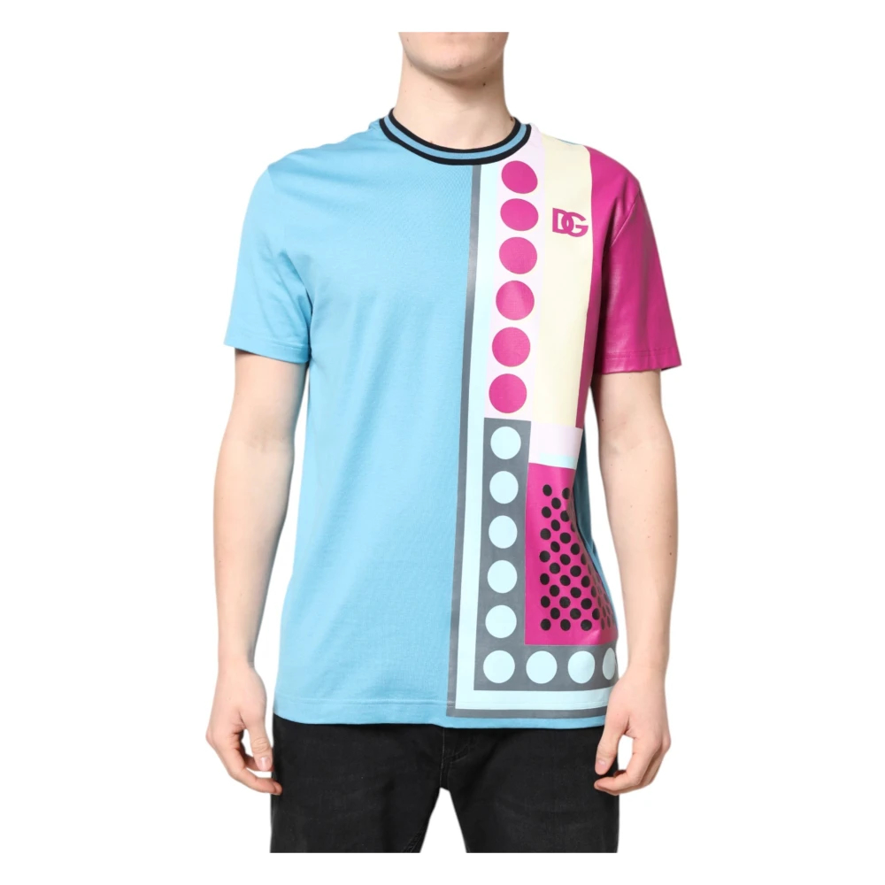 Dolce & Gabbana Herren Multicolor - Logo Print Kurzarm T-Shirt - Tops - Mehrfarbig - L