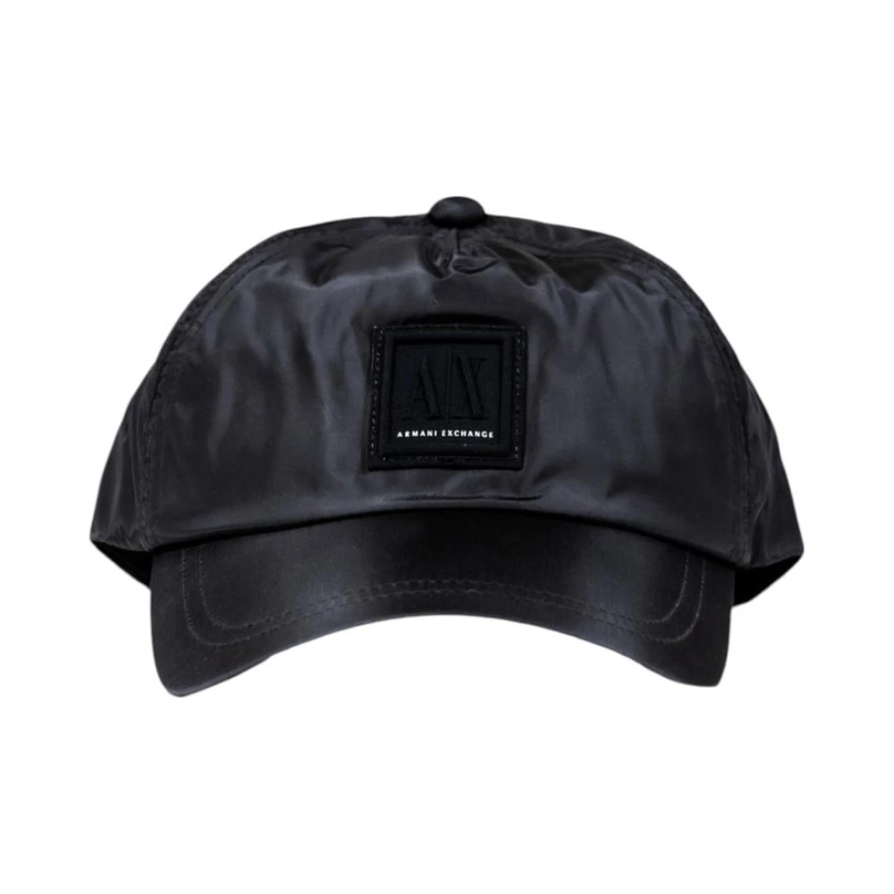 Armani Exchange, Herren, Cap, Black Polyamide Cap (Baseball Hat), Schwarz, (One Size) - Bild 4
