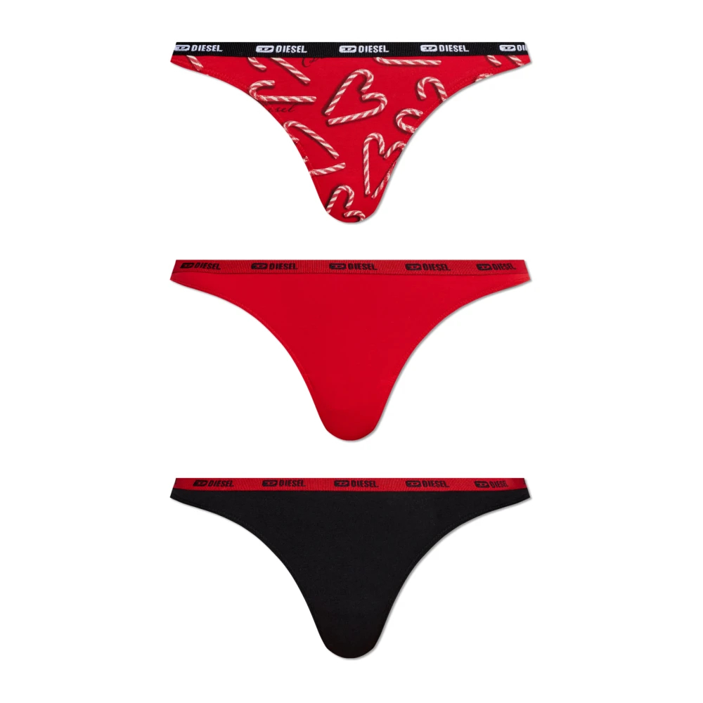 Diesel Damen Multicolor - Stars-Utlt-3Pack Thong Set - Underwear - Mehrfarbig - Xs
