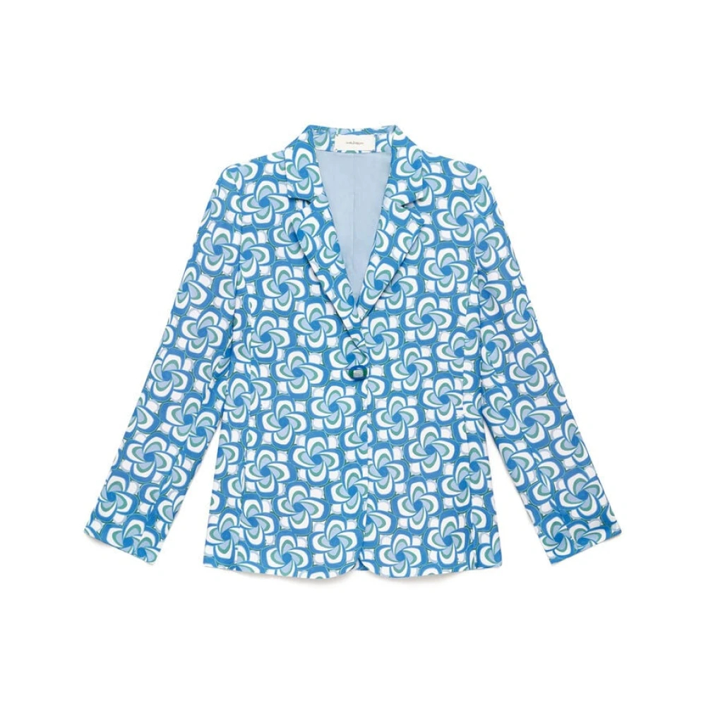 Maliparmi Damen Blau - Mouliné Cady Jacke - Jackets - 2XL