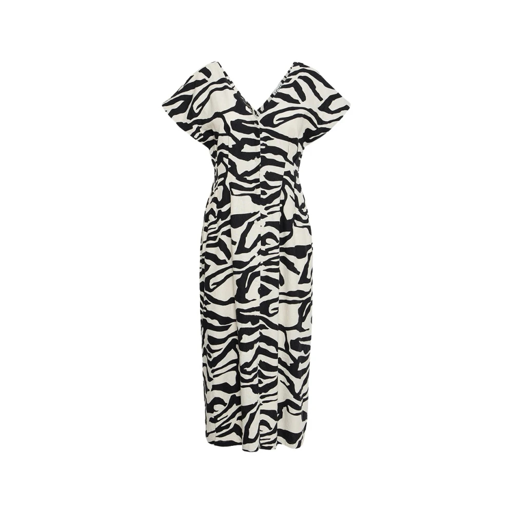 Ichi Damen Blanc Kleid Linno - Bild 6