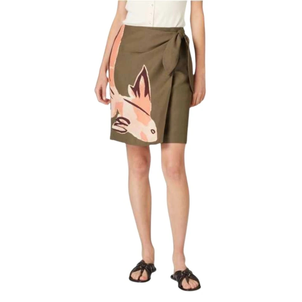 Paul Smith Damen Multicolor - Fish Print Wickelrock - Skirts - Mehrfarbig - Xs