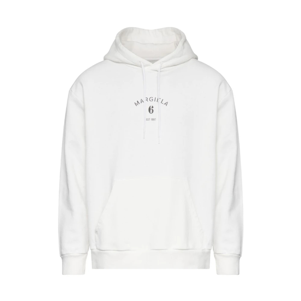 Mm6 Maison Margiela Damen Weiß - Mannequin Print Kapuzenpullover - Sweatshirts & Hoodies - L