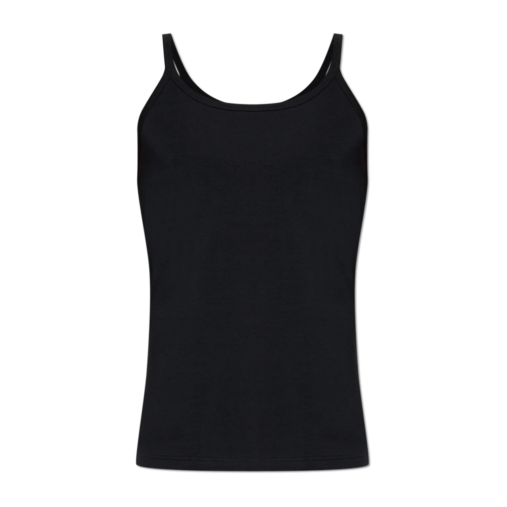 Versace Herren Schwarz - Besticktes Baumwoll-Jersey-Tanktop - Tops - K -L
