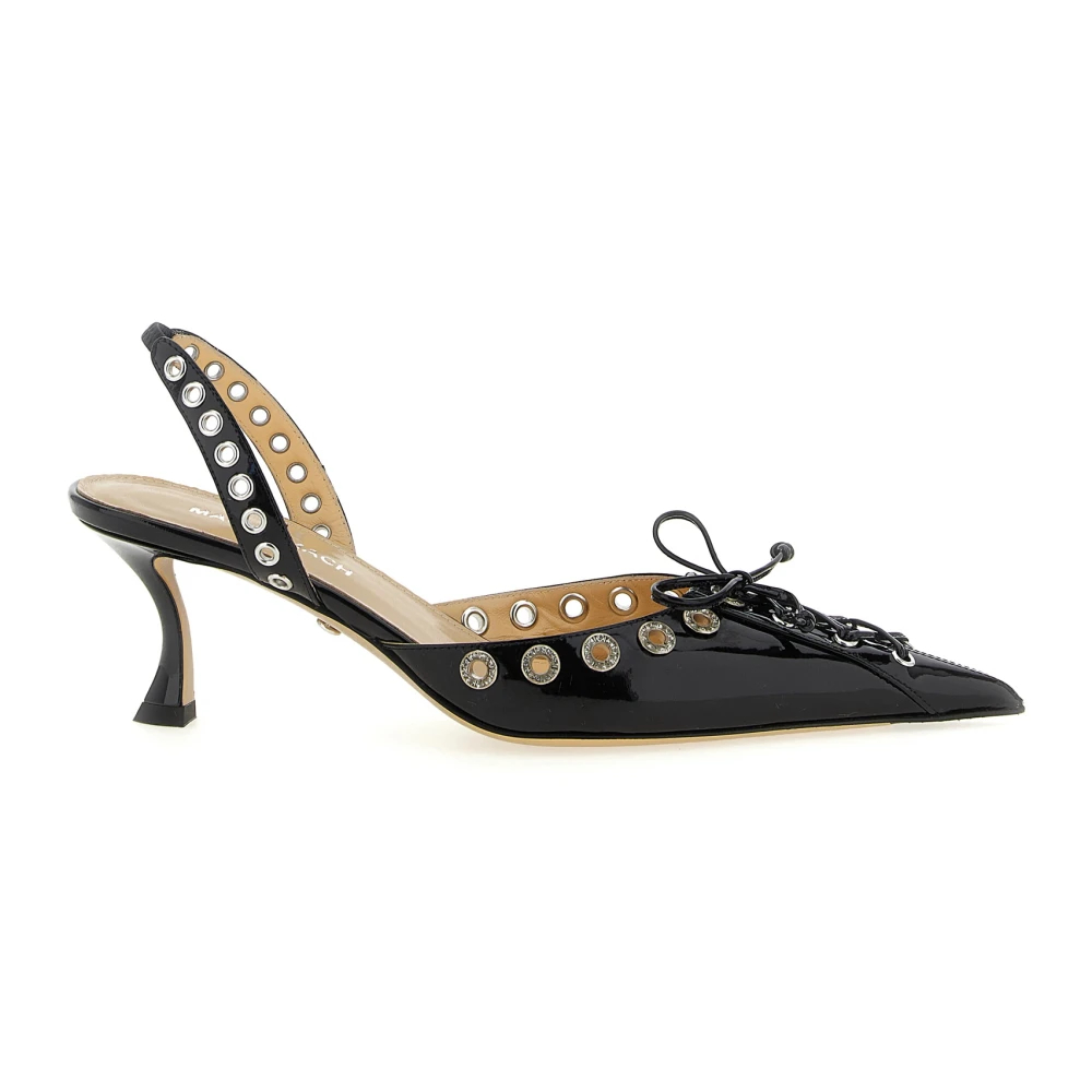 Mach & Mach Damen Schwarz - Crystalized Corset Slingback - Shoes - K - 38 Eu