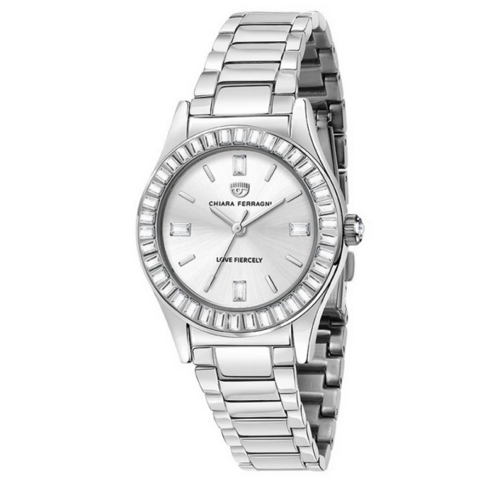Chiara Ferragni Collection Damen Grau - Edelstahl Uhr Silber - Accessories - One Size