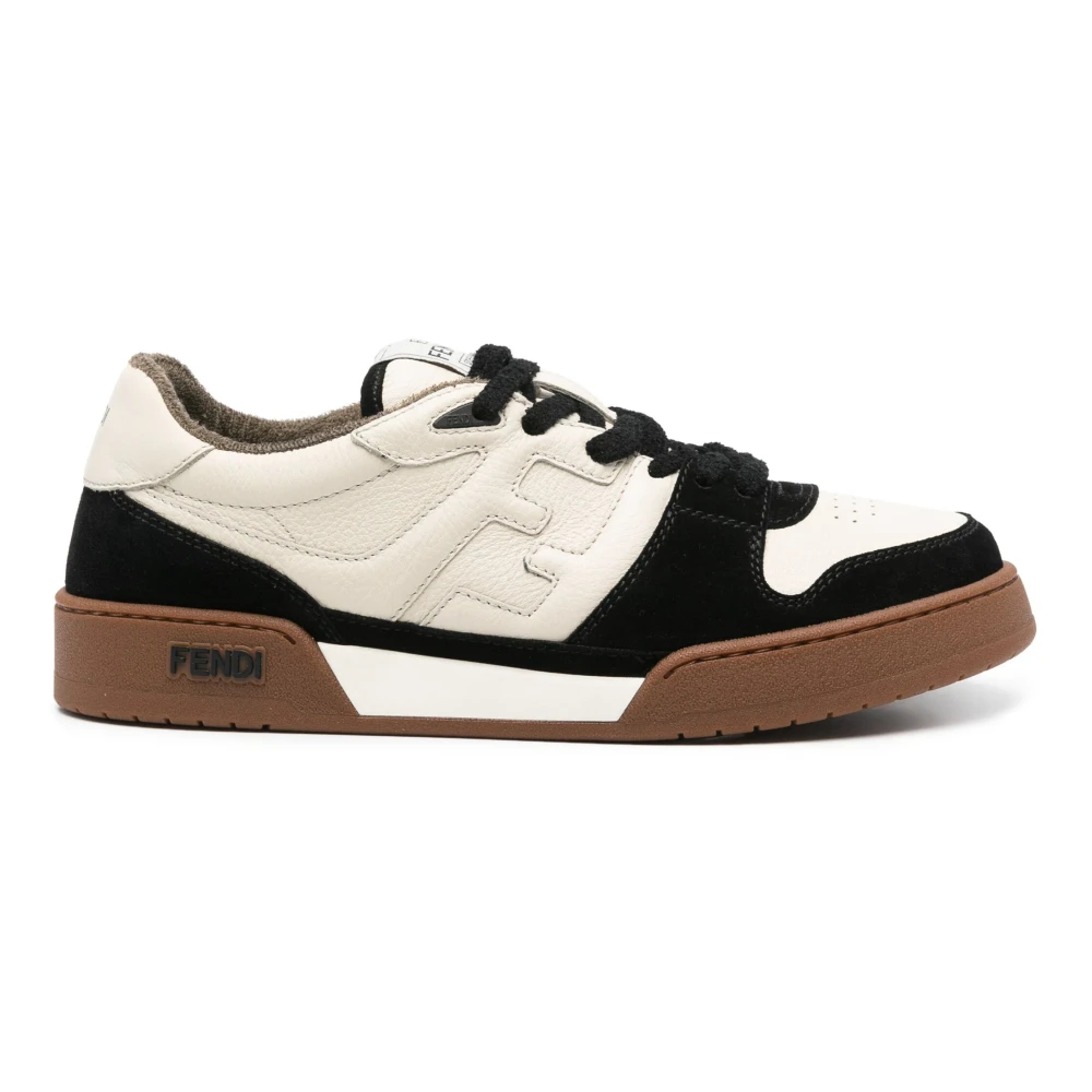 Fendi Herren Multicolor - Vintage Weiße Sneakers Ff Muster - Shoes - Mehrfarbig - 41 Eu