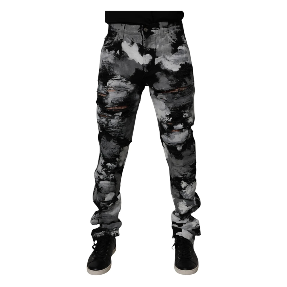 Dolce & Gabbana Herren Multicolor - Camouflage Skinny Denim Jeans - Jeans - Mehrfarbig - M