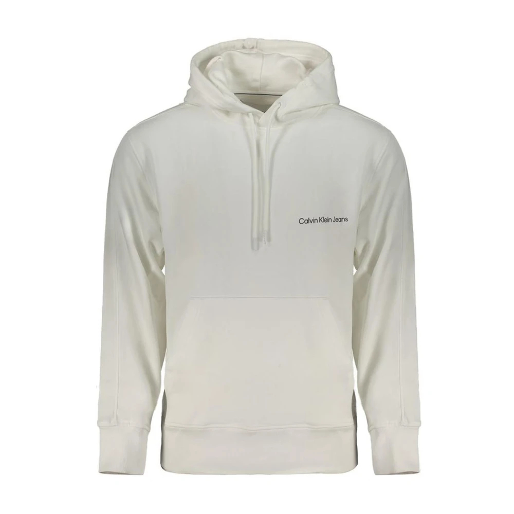 Calvin Klein, Herren, Pullover, White Cotton Men's Hooded Sweatshirt, Weiss, (XL) - Bild 4