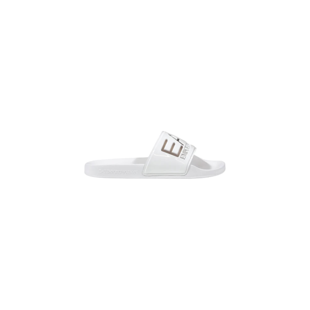 Emporio Armani Ea7 Damen Weiß - Einfache Pvc-Pantoletten - Shoes - 39 Eu