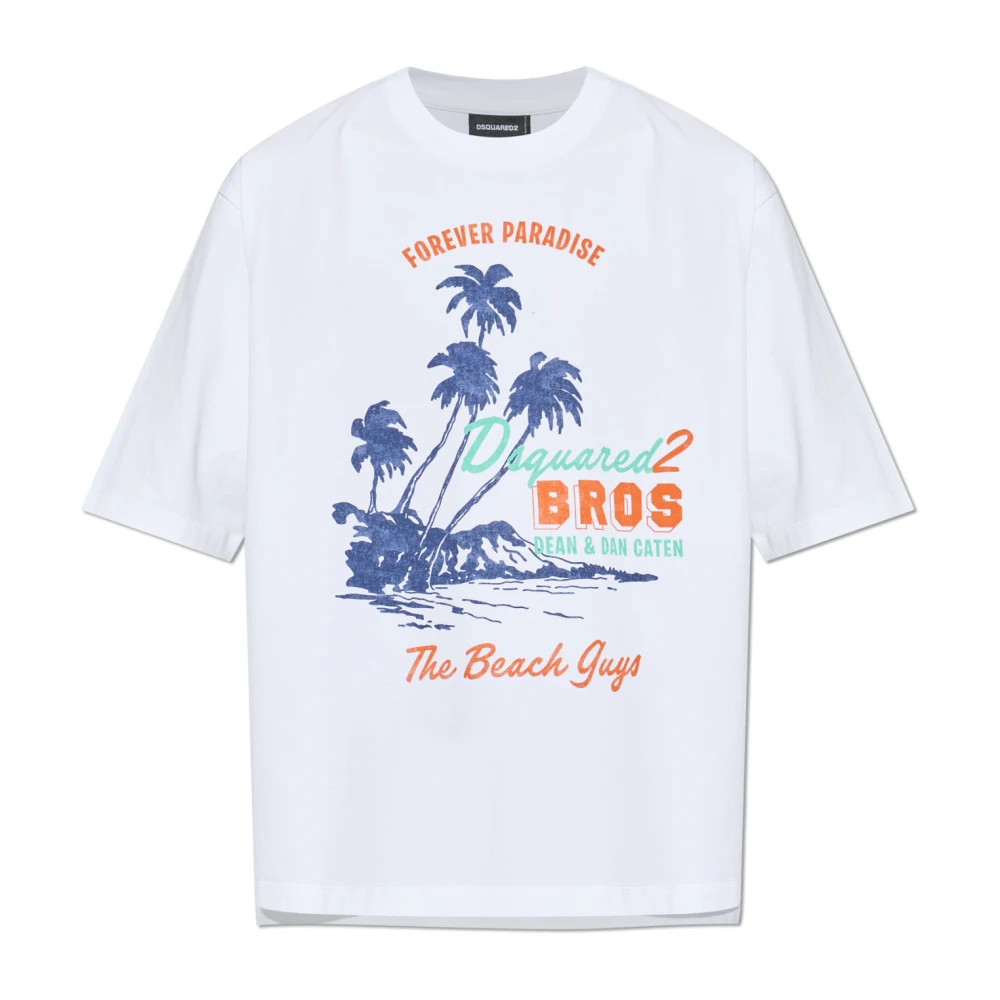 Dsquared2 - T-Shirt Mit Print - Tops - Herren - Weiß - Xl