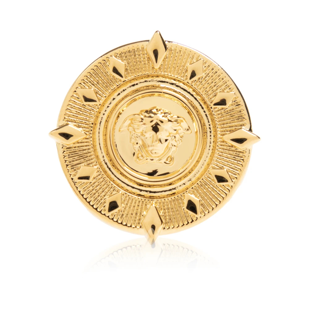 Versace Unisex Gelb - Signet Ring Mit Medusa-Kopf - Accessories - 60 Mm
