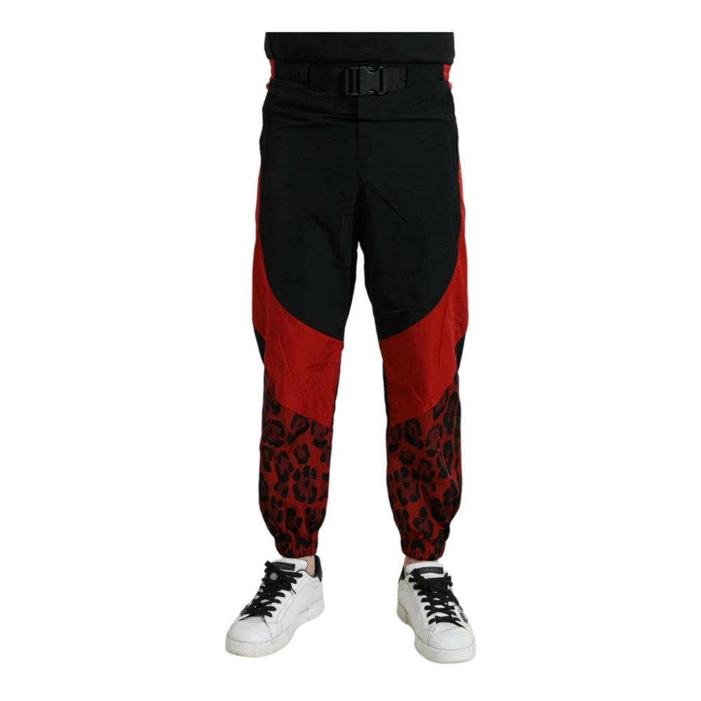 Dolce & Gabbana Herren Schwarz - Leopard Print Jogger Hose - Trousers - K - Xl