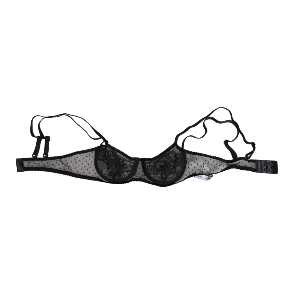 Dolce & Gabbana Damen Schwarz - Er Blumen Balconette Bh Unterwäsche - Underwear - K - S