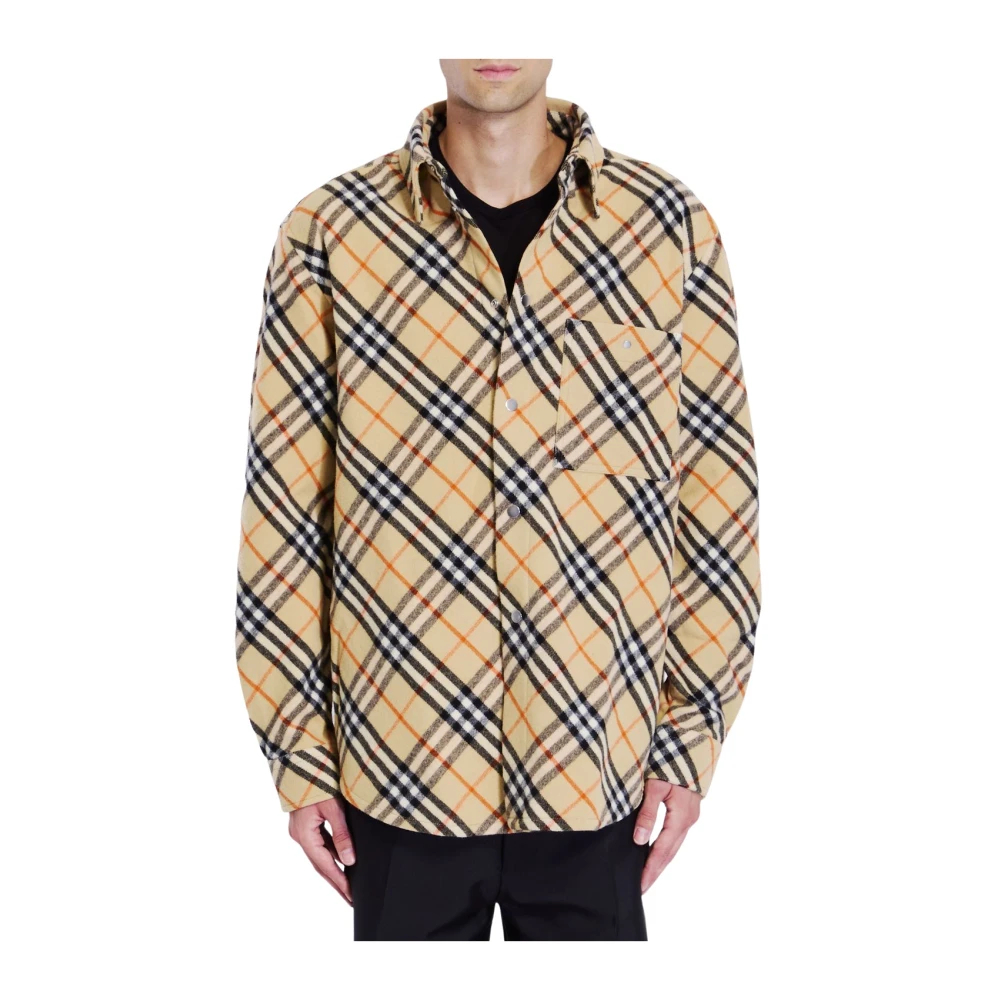Burberry Herren Beige - Vintage Check Wollhemd - Jackets - L