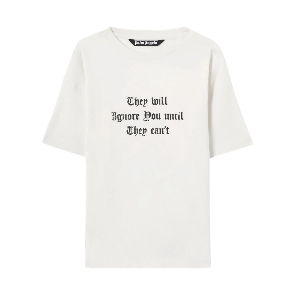 Palm Angels Herren Weiß - Statement T-Shirt - Tops - Xl