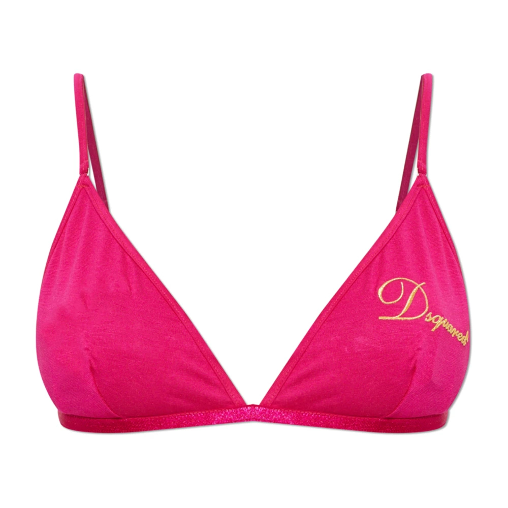 Dsquared2 Damen Rosa - Bh Mit Gesticktem Logo - Underwear - 2XL