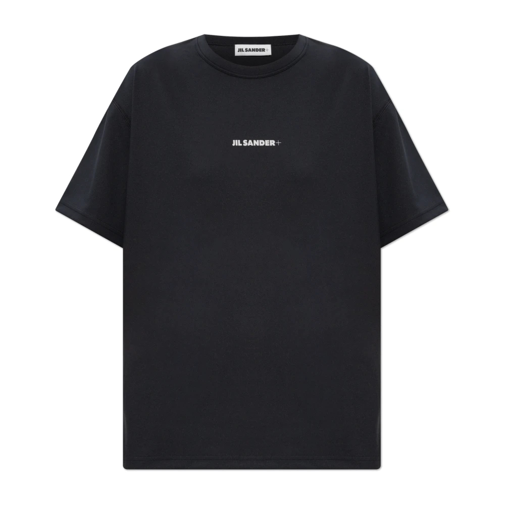 Jil Sander Damen Schwarz - T-Shirt Mit Logo-Print - Tops - K - S