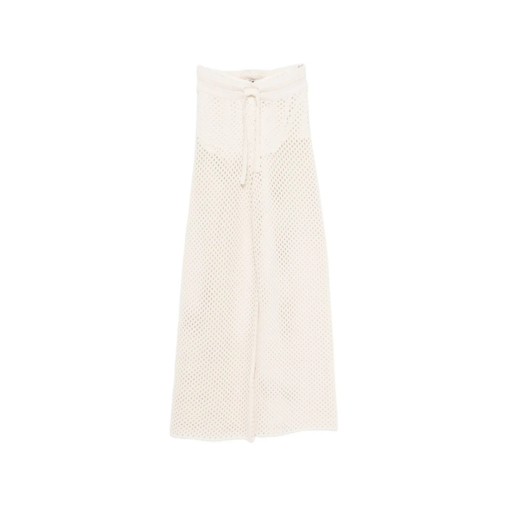 Golden Goose Damen Weiß - Bestickte Baumwollhose - Trousers - M
