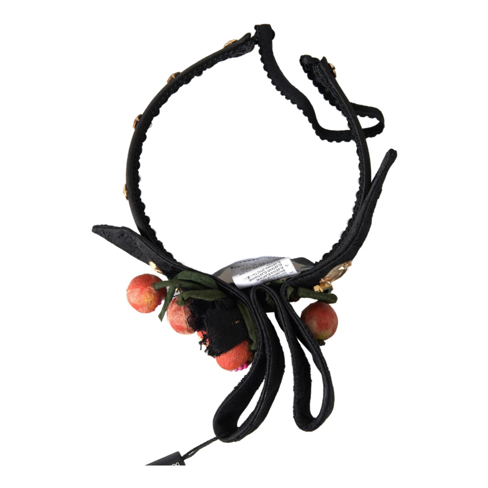Dolce & Gabbana Damen Schwarz - Kristallverziertes Feigenfrucht Haarband - Accessories - K - One Size