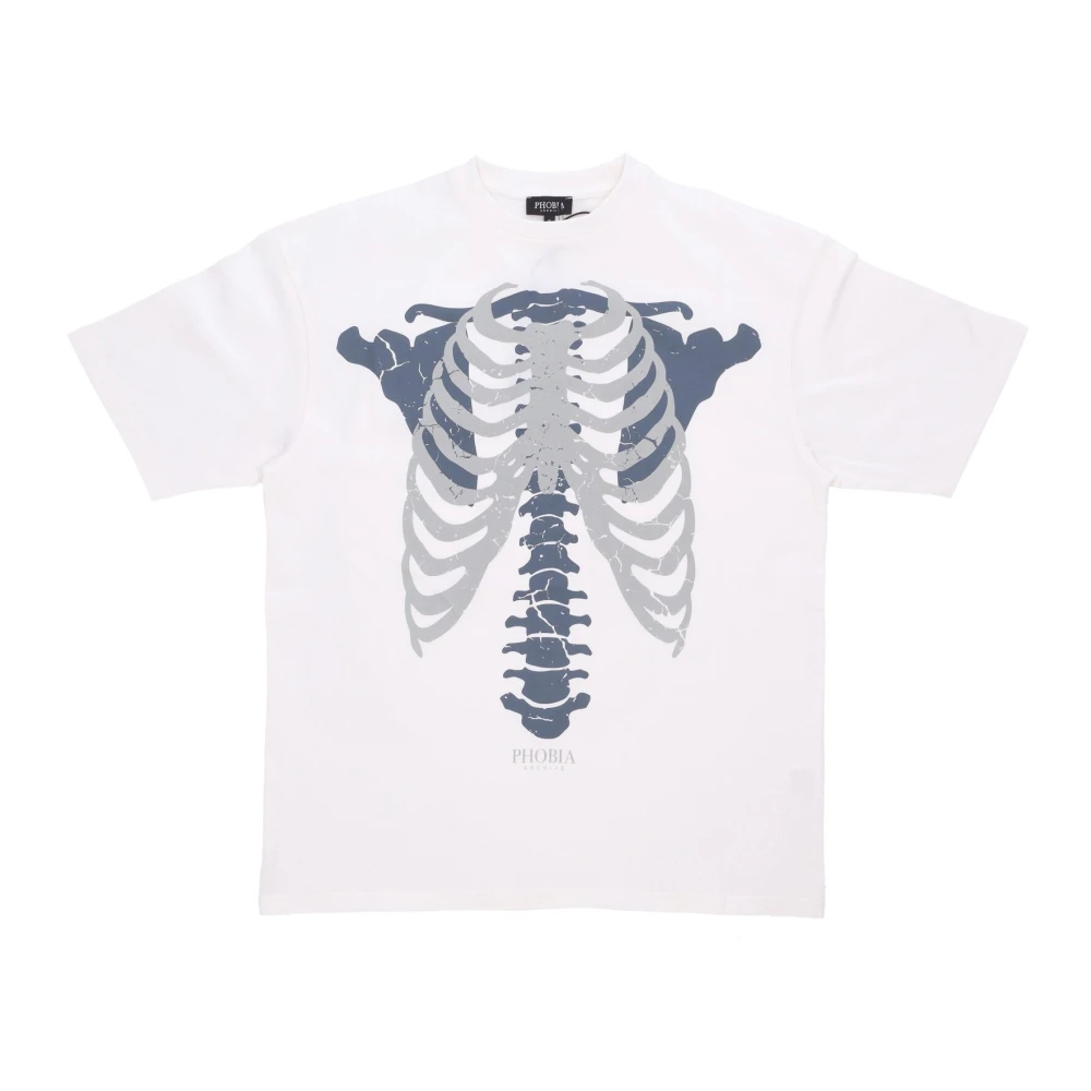 Phobia Archive Herren Weiß - Skeleton Print Tee - Tops - Xl