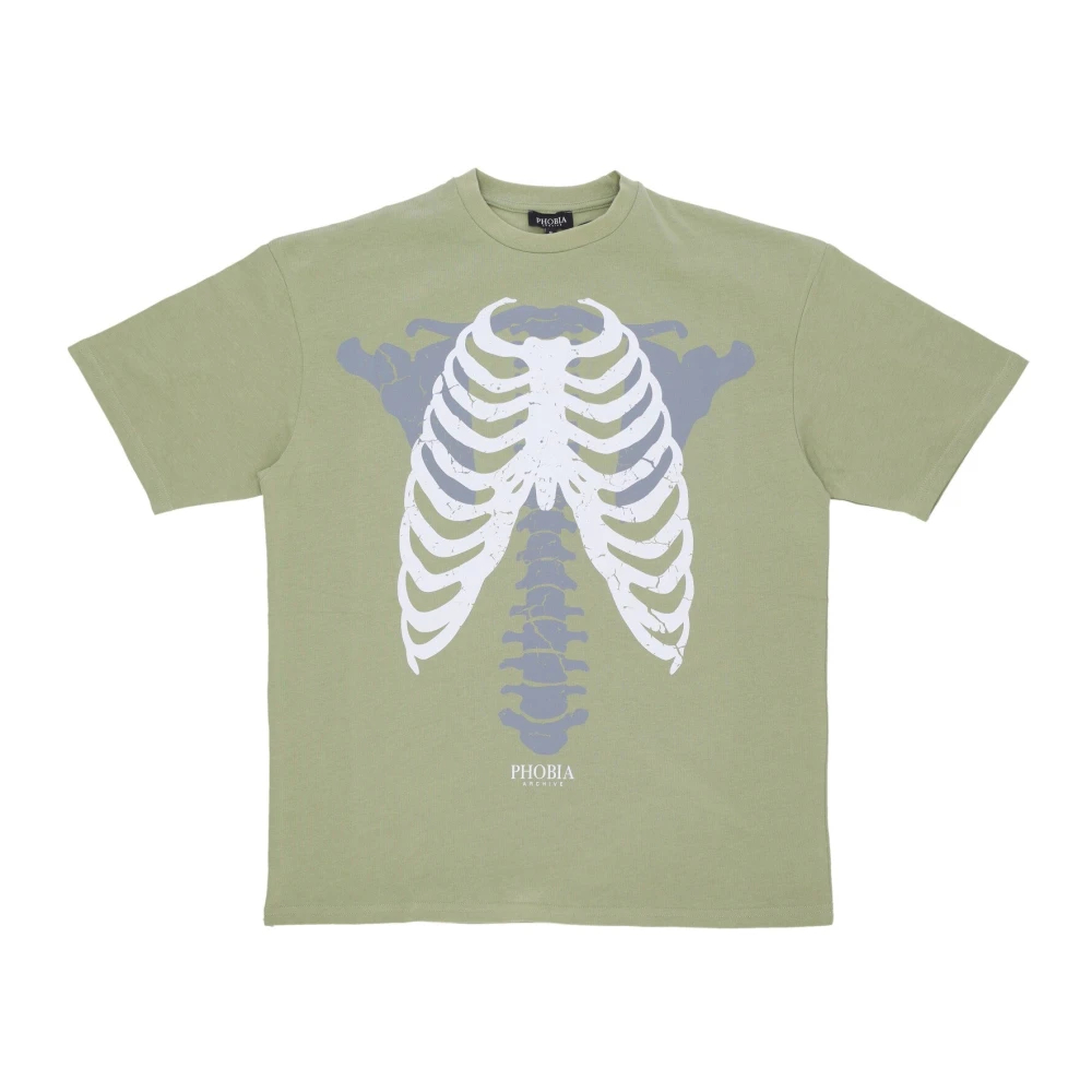 Phobia Archive Herren Grün - Skeleton Print Tee - Tops - M