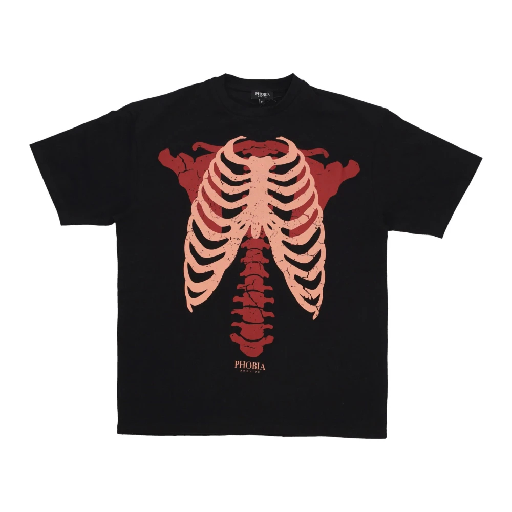 Phobia Archive - Skeleton Print Tee - Tops -Herren -Schwarzk -L