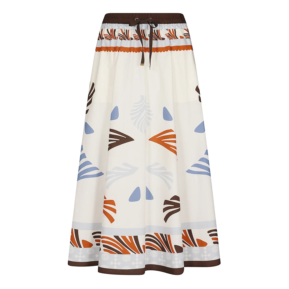 Herno Damen Weiß - Longuette Stampata - Skirts - L