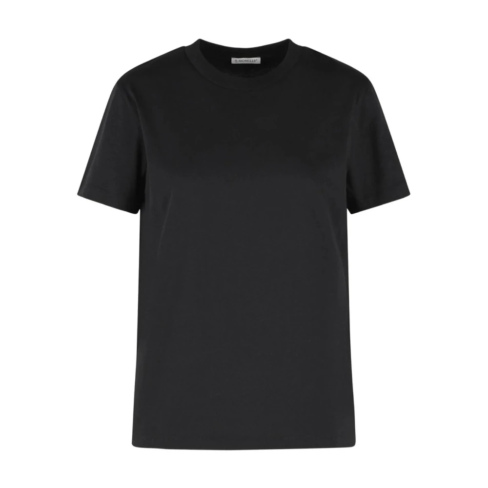 Moncler - Kurzarm-T-Shirt - Tops - Damen - Schwarzk - S - Bild 5