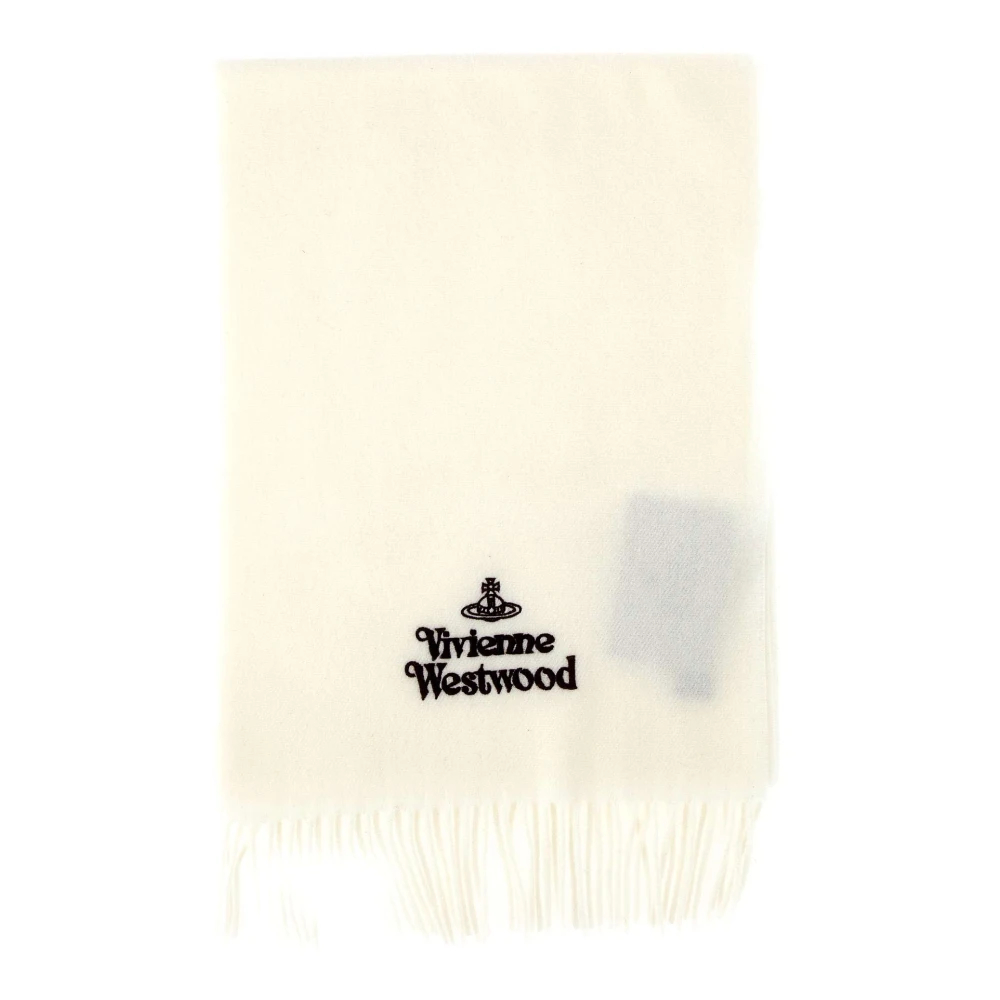 Vivienne Westwood - Bestickter Orb Schal - Accessories - Damen - Weiß - One Size